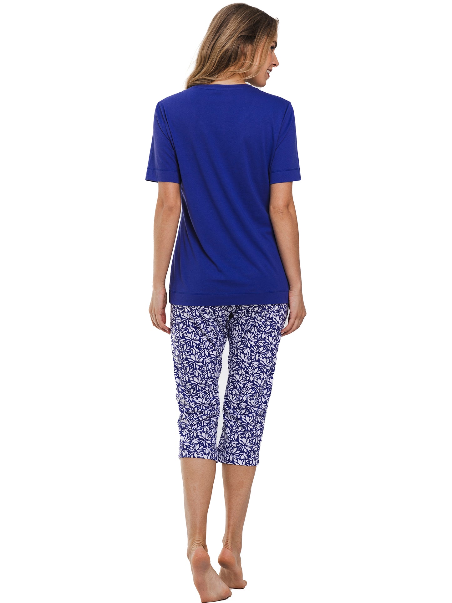 Pastunette pyjama capribroek met opdruk - 121251-116-1 - blauw