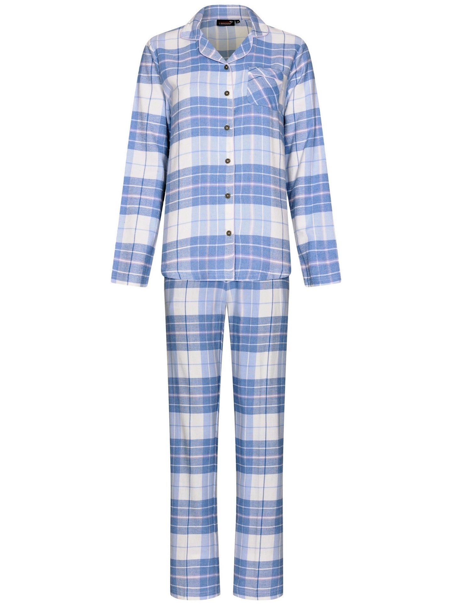 Rebelle pyjama flannel geruit - 21242-442-6 - Licht blauw