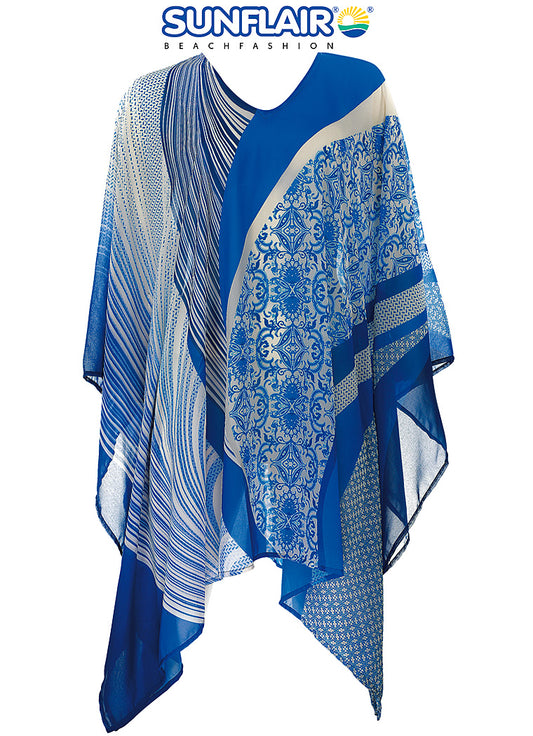 Sunflair poncho delfsblauw - 23801 - blauw