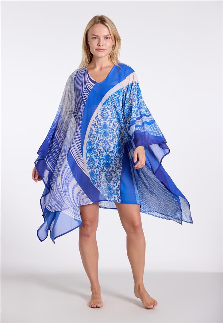 Sunflair poncho delfsblauw - 23801 - blauw