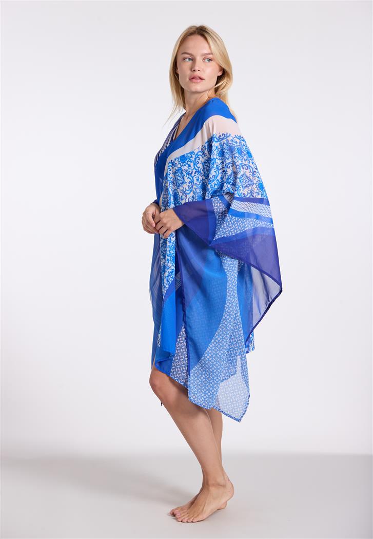 Sunflair poncho delfsblauw - 23801 - blauw