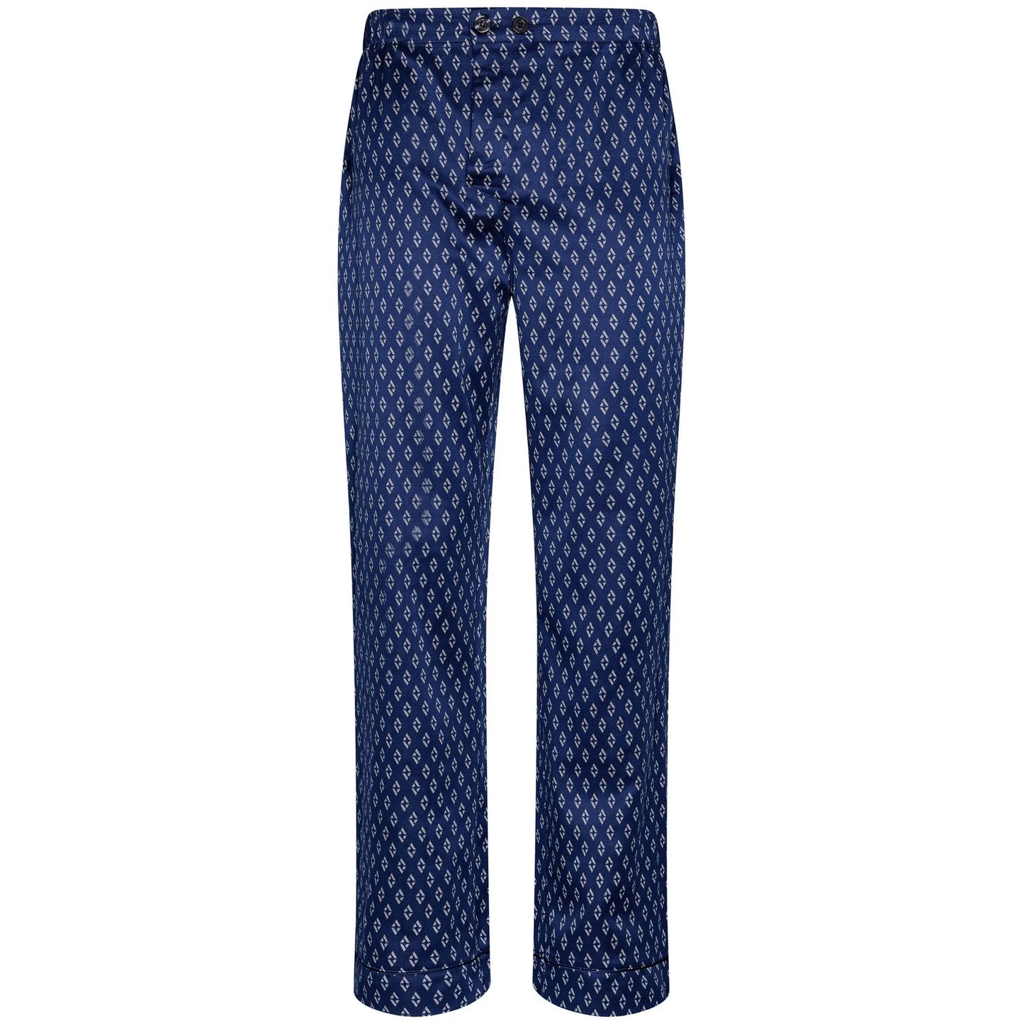 Robson heren doorknoop Pyjama - 27242-714-6 - Blauw satijn