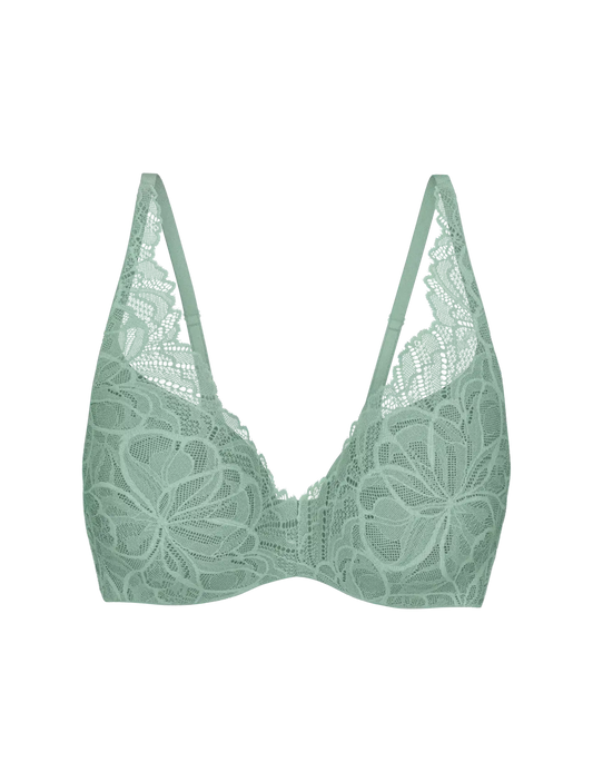 Triumph PUSH-UP BH - Body Make-Up Illusion Lace WP - Misty Turquoise