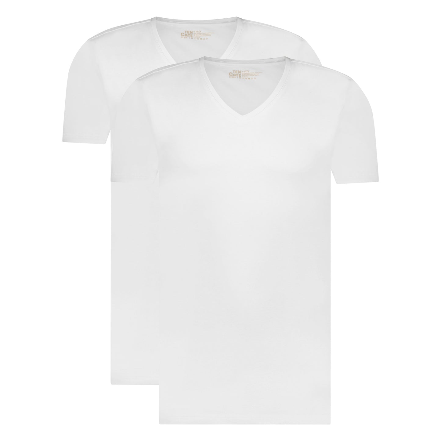 Ten Cate Basic organic cotton stretch shirt V-neck - 32325 - 2 Pack