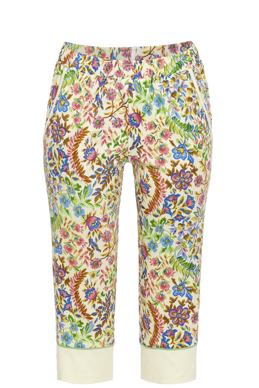 Bloomy by Ringella capri broek met bloemenprint - 3251517 - Vanille