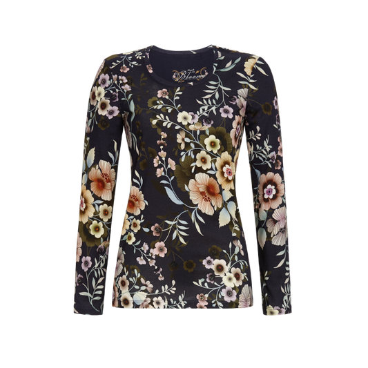 Ringella Bloomy T-shirt winterbloemen - 3551405 - Midnight blue