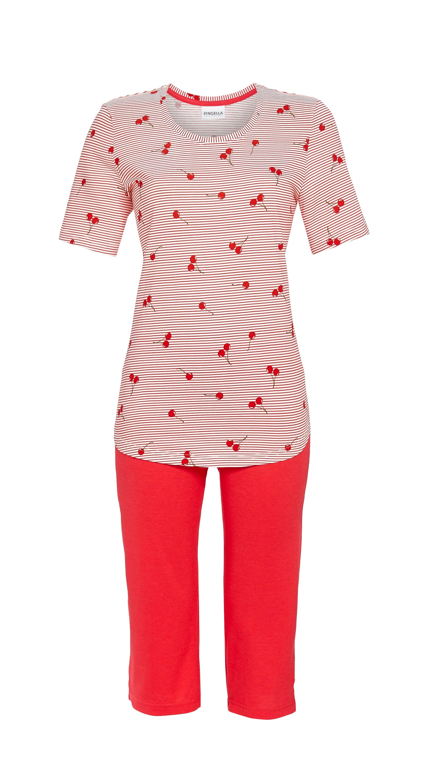 Ringella pyjama met capri broek kersen - 5211229 - rood