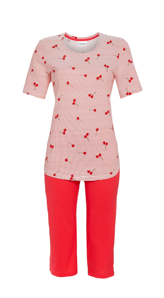 Ringella pyjama met capri broek kersen - 5211229 - rood