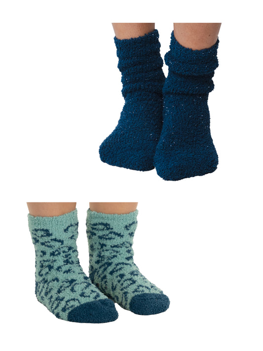 Rebelle Cosy fleece sokken (2 pack) - S1242-411-8 - Turquoise