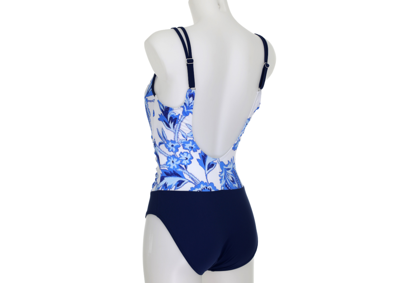 Sunflair badpak voorgevormde cups zonder beugel - 22084 - Blauw/wit