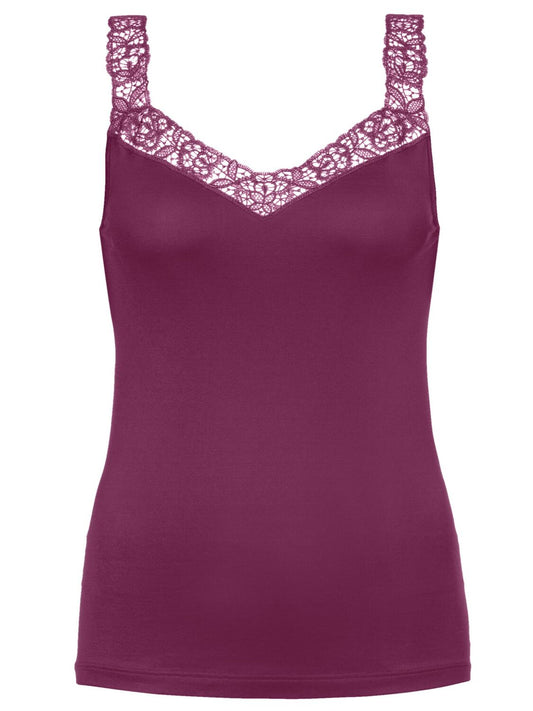 Mey hemd top met kant - Emotion Elegance 55372 - Barbados Cherry (1125)