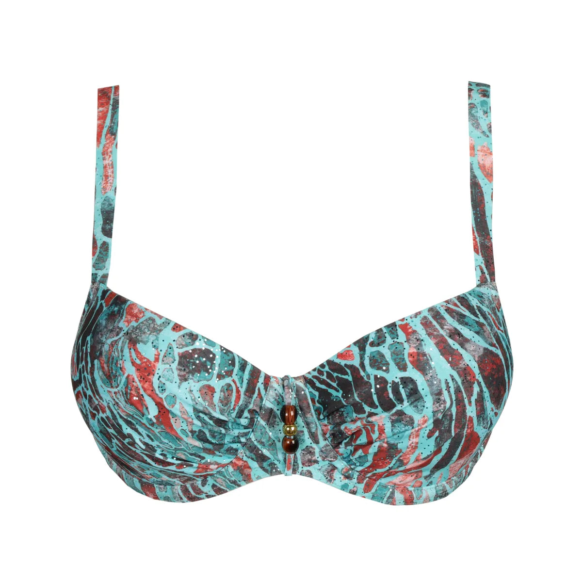 Prima Donna SWIM Voorgevormde Balconette bikini met tailleslip - Riyad 4012816/4012852 - Turquoise Seas