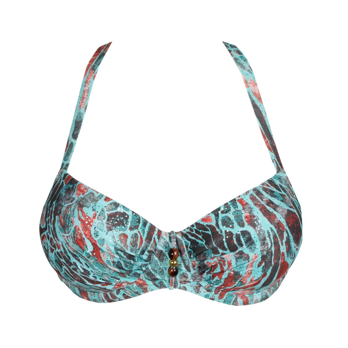 Prima Donna SWIM Voorgevormde Balconette bikini met tailleslip - Riyad 4012816/4012852 - Turquoise Seas