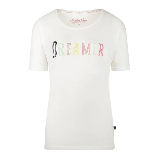 Charlie Choe Dames Pyjama T-shirt - R51112-38 - Off-white