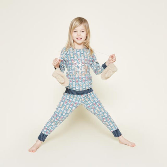 Charlie Choe Meisjes Pyjama Lounge Set - S49010-41 - Groenblauw Eskimo