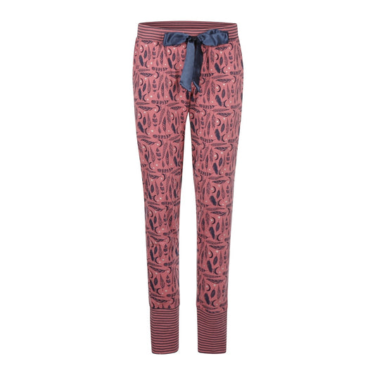 Charlie Choe Dames Pyjama broek - T47140-38 - Donkerroze Veren