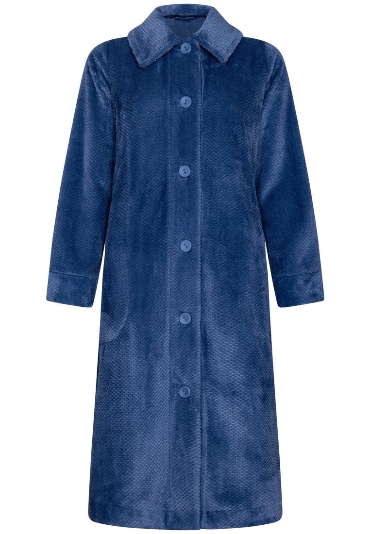 Pastunette Fleece Badjas met knopen - 70242-144-6 - Donker blauw