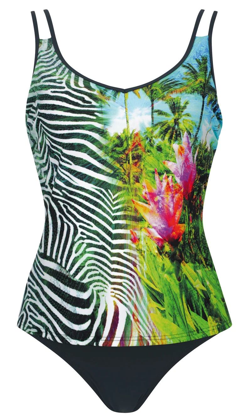 Sunmarin tankini zebra forrest - 18611 - grau/multicolor