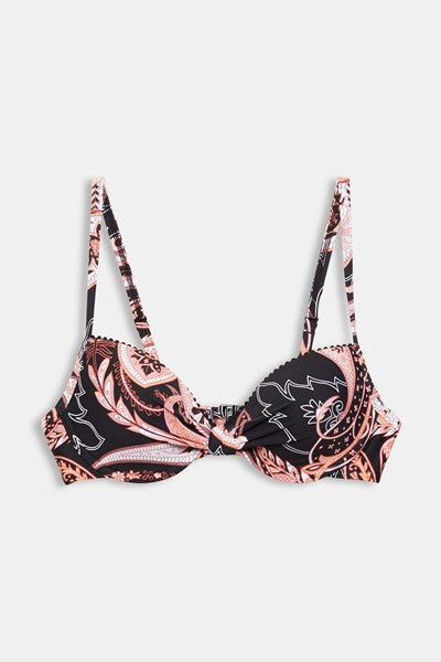 Esprit Gewatteerde beugelbikini met slip - 022EF1A301 / 022EF1A308 - Paisleyprint zwart