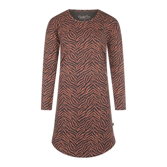 Charlie Choe Dames Nachthemd Bigshirt - U45162-38 - Terra Tijger