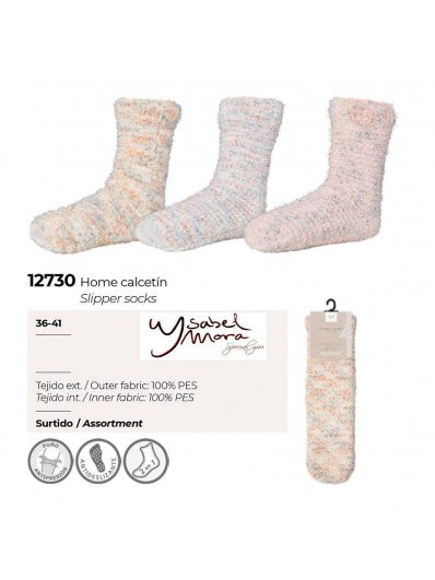 Ysabel Mora extra dikke huissokken met antislip - 12730 - Diverse kleuren.