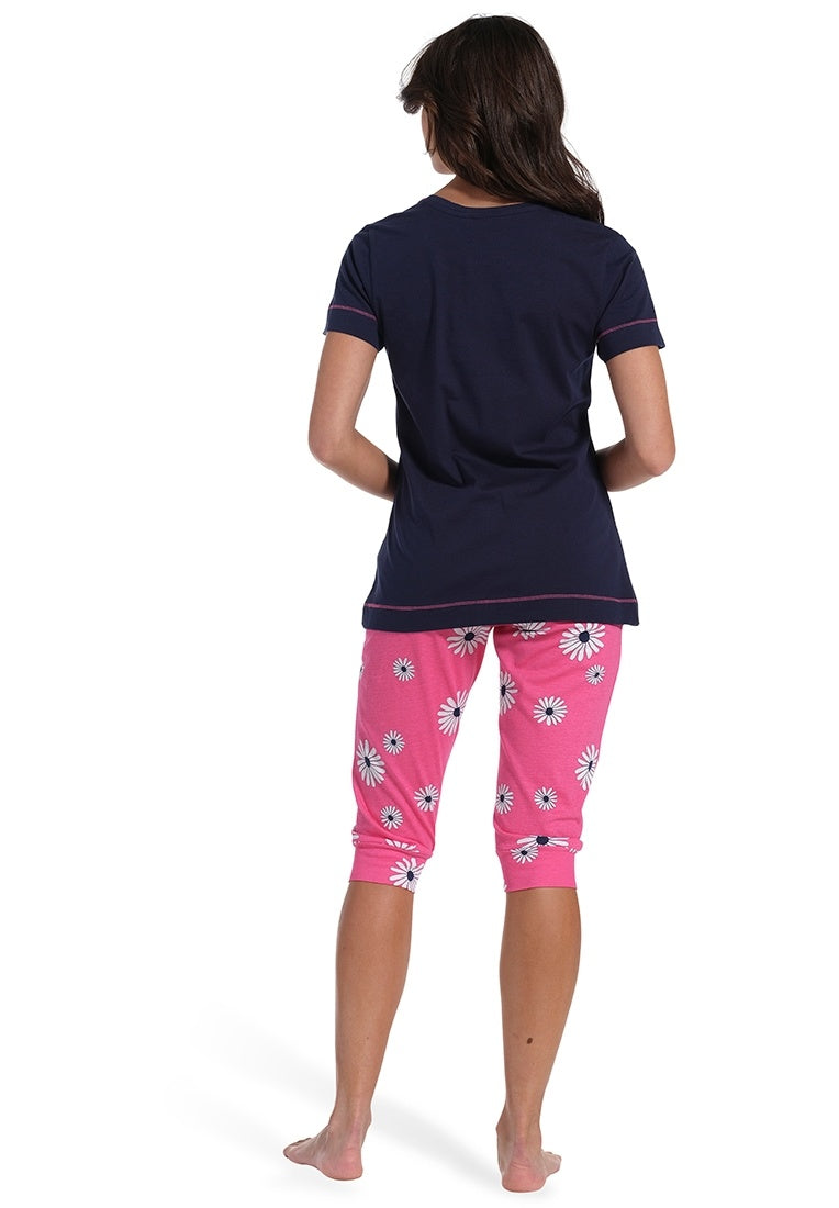 Rebelle pyjama korte mouw madelief - 21231-400-2 - roze