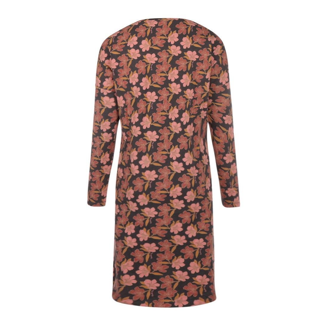 Charlie Choe Dames Nachthemd Bigshirt - U45177-38 - Donkergrijs Bloemen